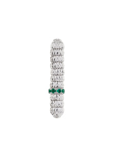Enigma Drop Earrings in 18kt White Gold and Emeralds