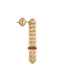 Enigma Earrings in 18kt Gold and Rubies