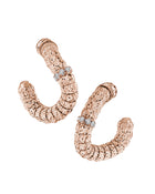 Enigma Orecchini Hoop in Oro Rosa 18kt e Diamanti
