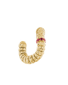 Enigma Hoop Earrings in 18kt Gold and Rubies