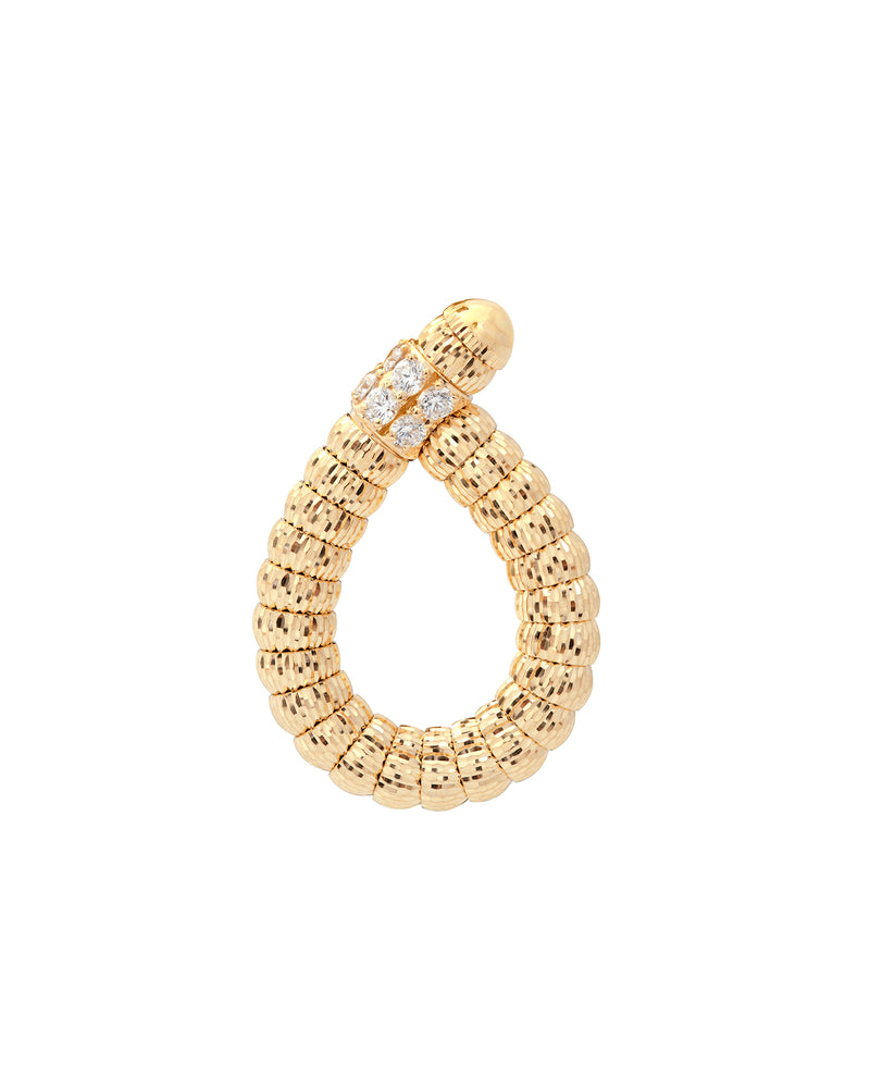 Enigma S 18kt Yellow Gold and White Diamond Drop Earrings