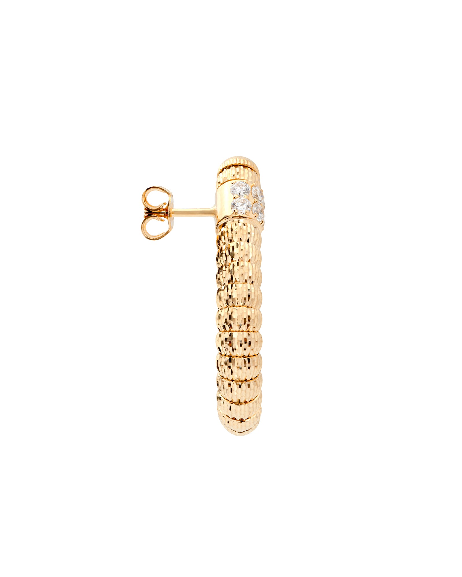 Enigma S Orecchini Drop in Oro Giallo 18kt e Diamanti Bianchi