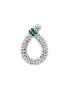 Enigma S Orecchini Drop in Oro Bianco 18kt e Smeraldi