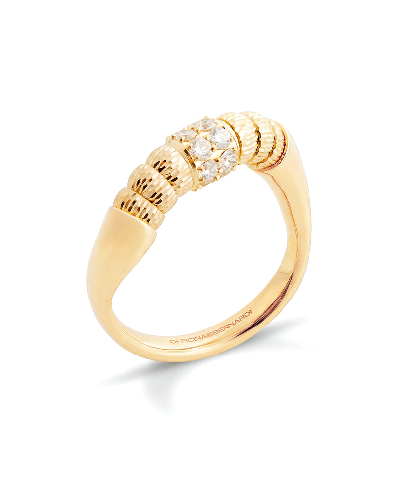 Enigma S 18kt Yellow Gold and Diamond Ring