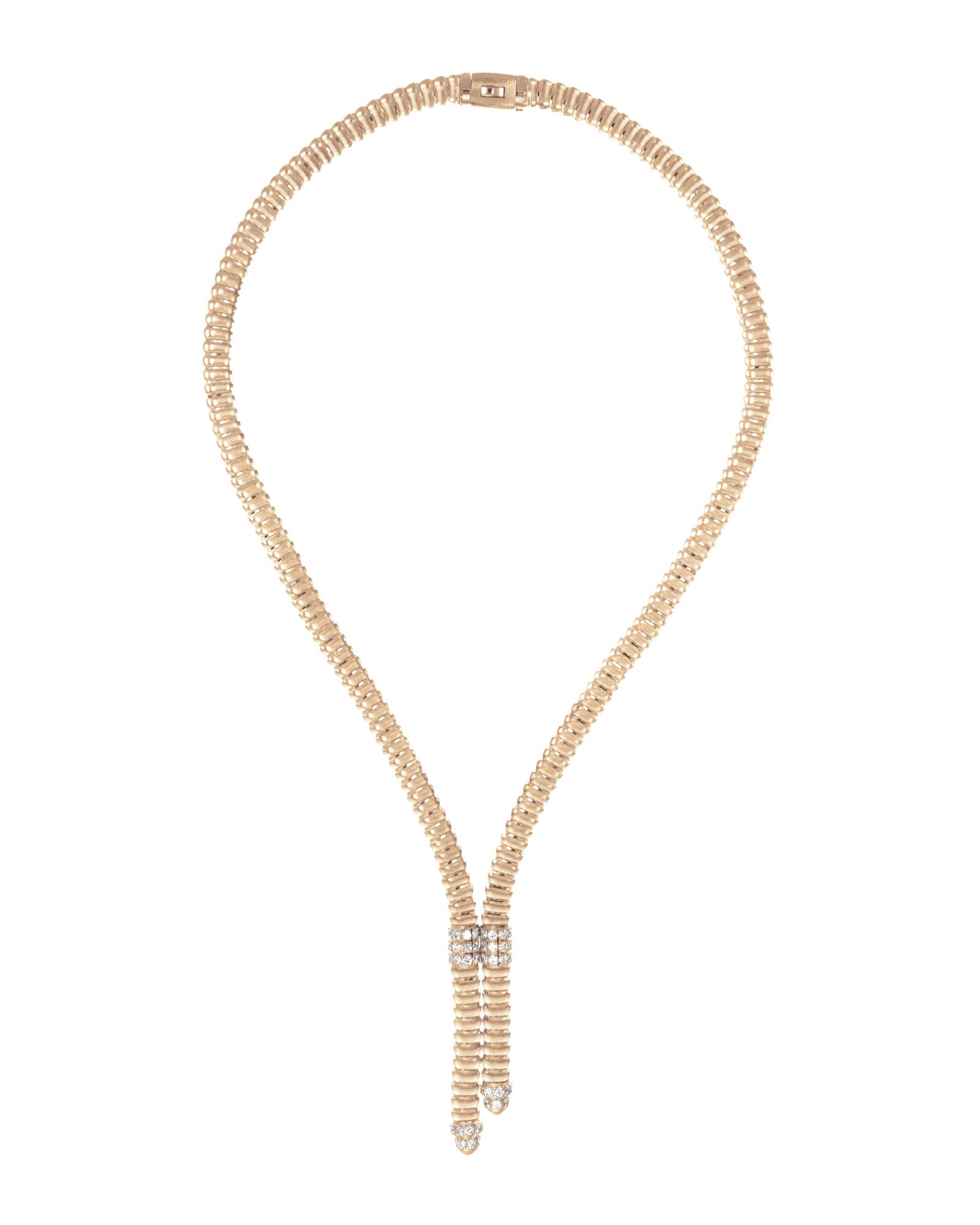 Enigma Y Necklace in 18kt Gold and Rubies