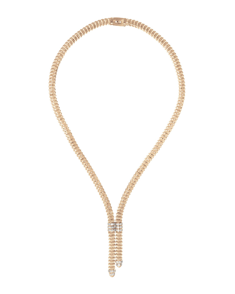 Enigma Y Necklace in 18kt Gold and Rubies