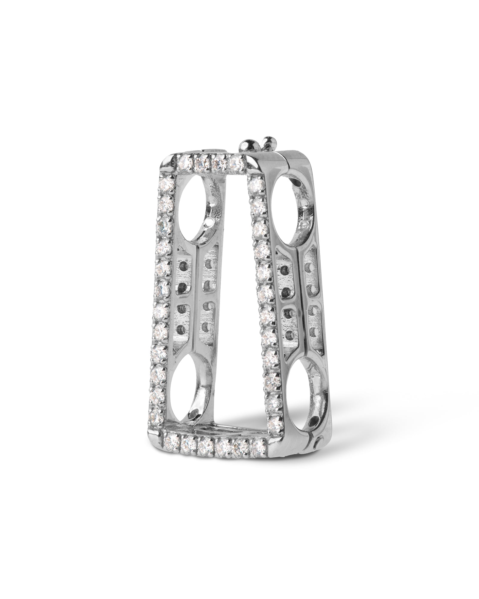 Enigma Clip in 18kt White Gold and Diamonds