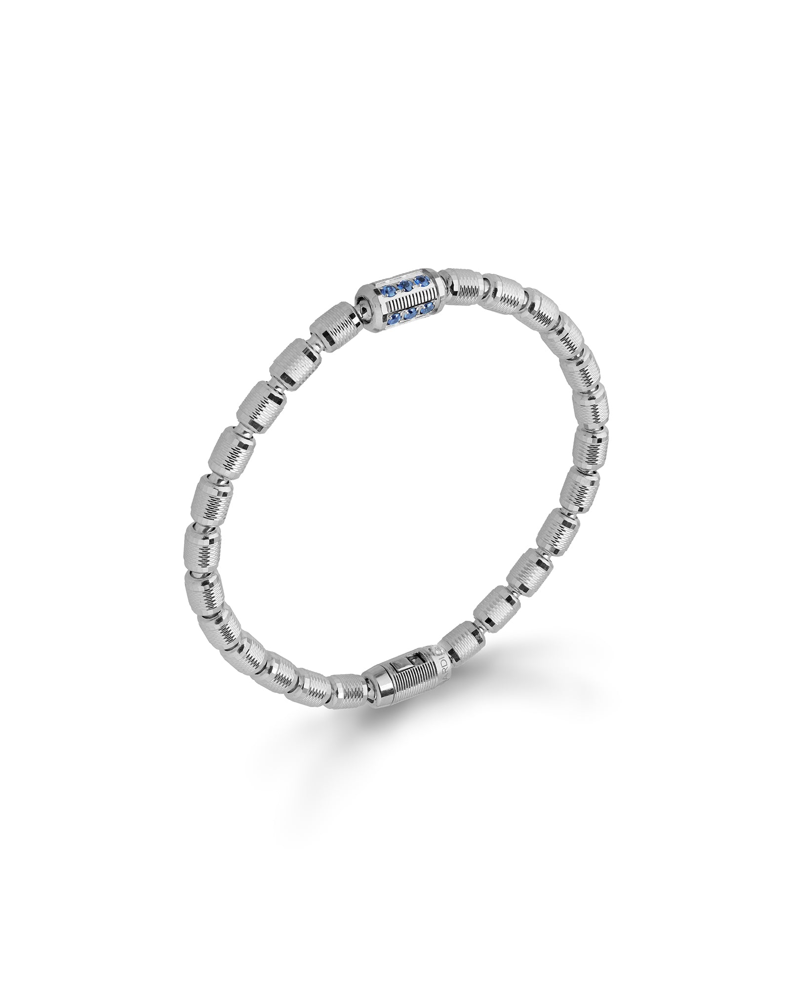 Lumen AC Bracelet in 18kt White Gold and Sapphires