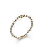 Lumen AC Bracelet in 18kt Gold and Gun Metal with Black Diamonds