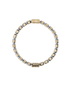 Lumen AC Bracelet in 18kt Gold and Gun Metal with Black Diamonds