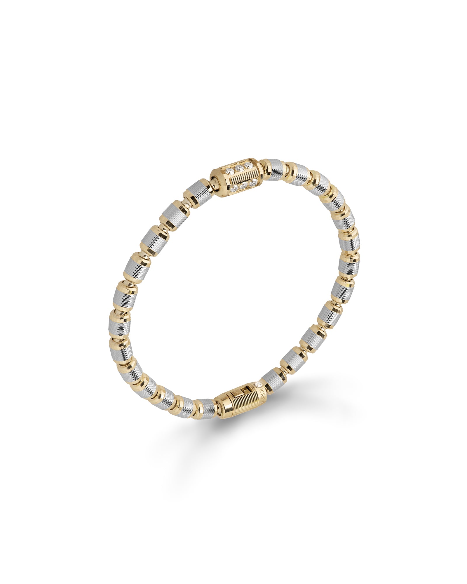 Lumen AC Bracelet in 18kt Yellow and White Gold with Diamonds
