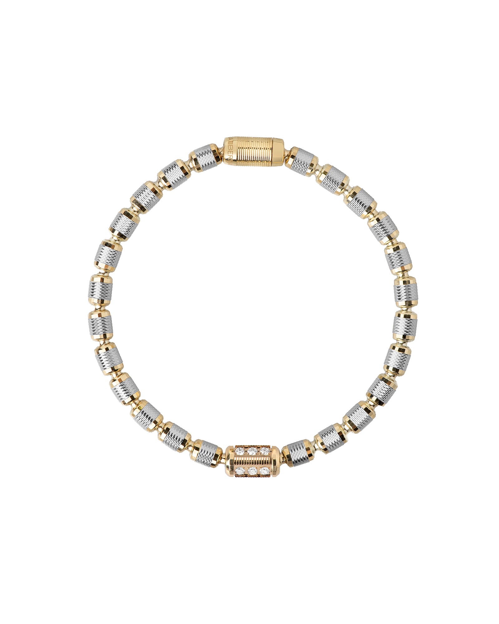 Lumen AC Bracelet in 18kt Yellow and White Gold with Diamonds
