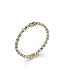 Lumen DC Bracelet in 18kt Gold and Gun Metal with Black Diamonds