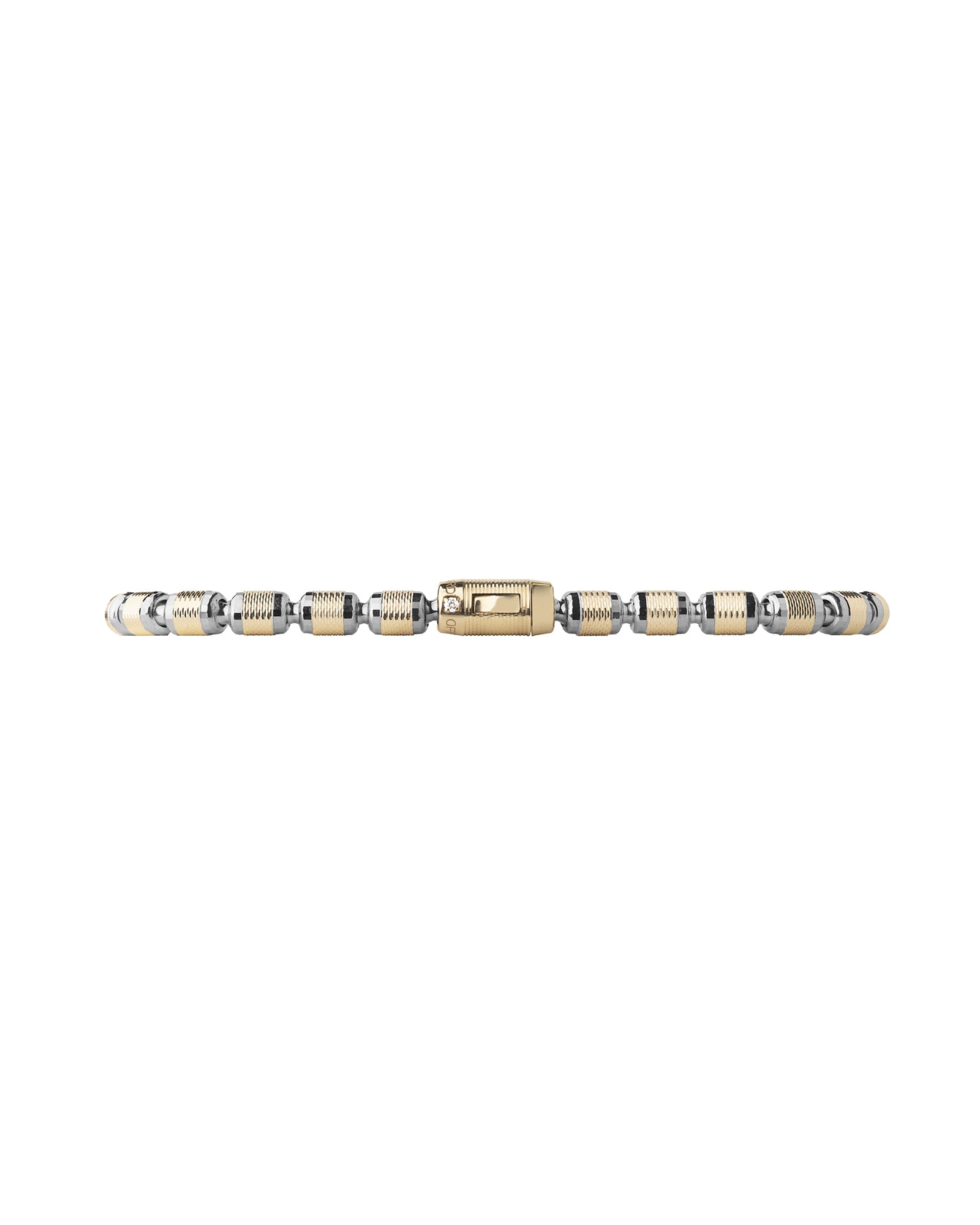 Lumen DC Bracelet in 18kt Gold and Gun Metal with Black Diamonds