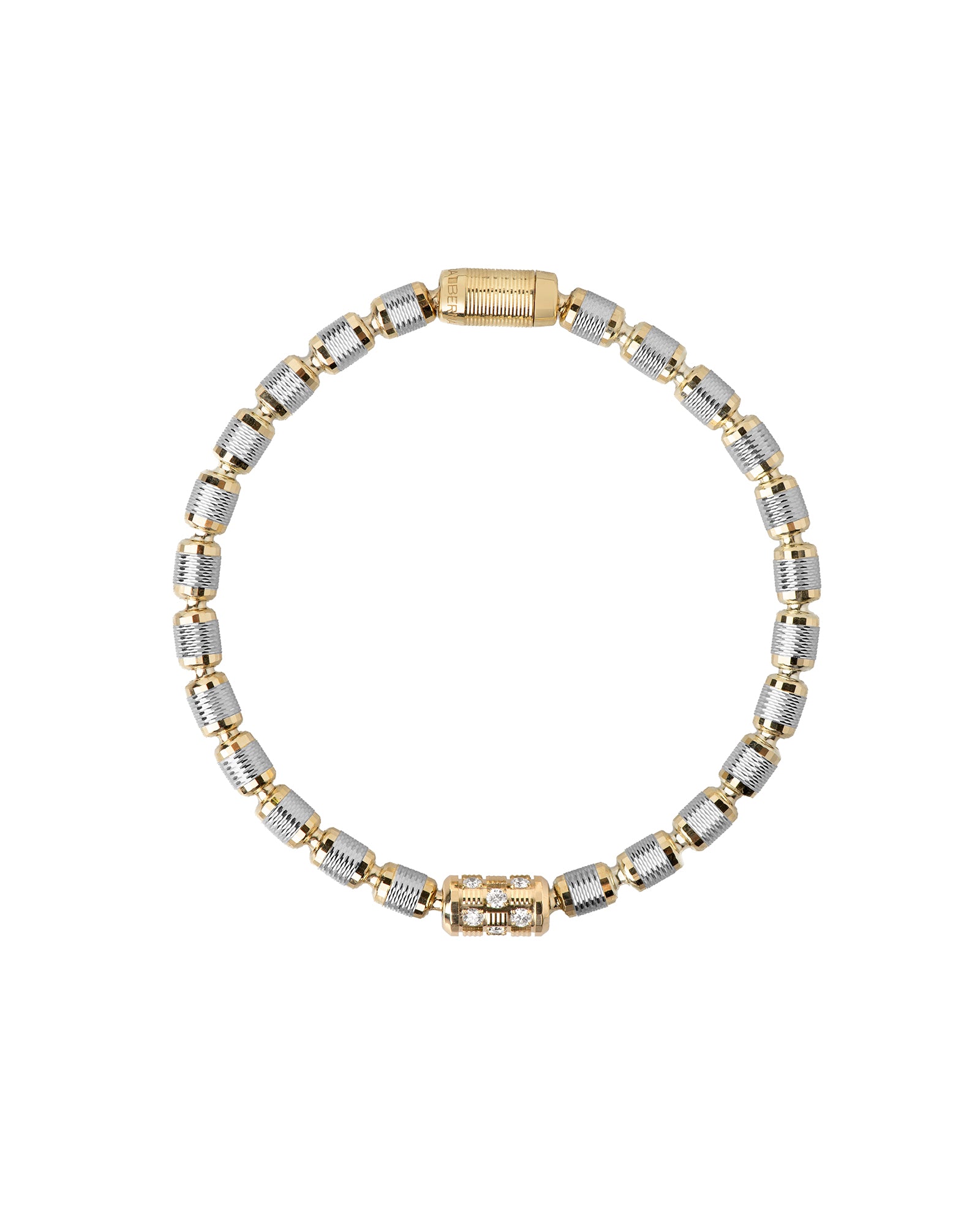 Lumen DC Bracelet in 18kt Yellow and White Gold with Diamonds