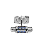 Lumen Cufflinks in 18kt White Gold and Sapphires