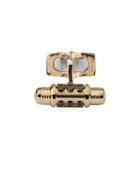 Lumen Cufflinks in 18kt Gold and Black Diamonds