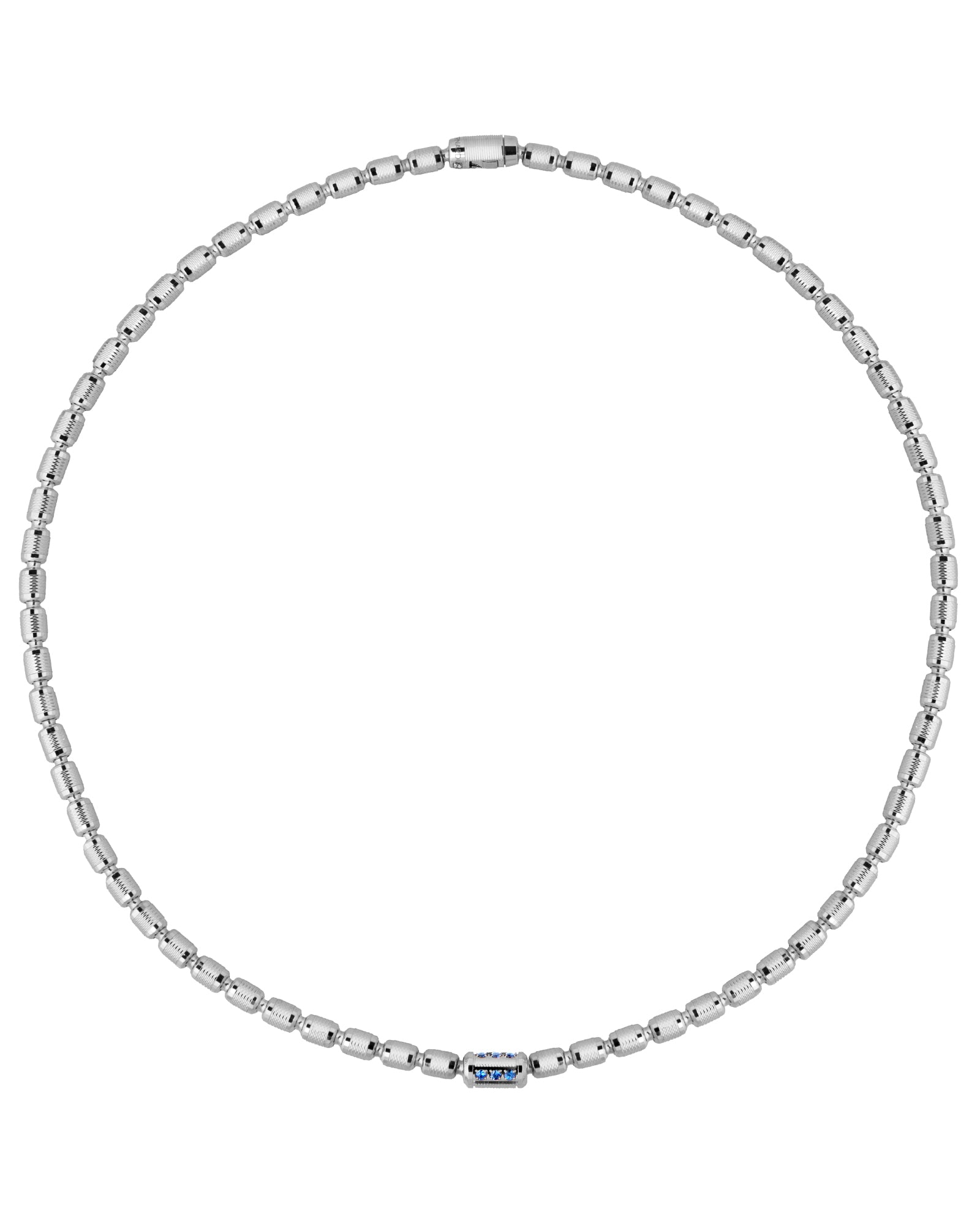 Lumen AC Necklace in 18kt White Gold and Sapphires