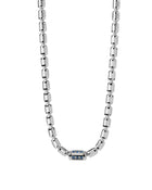 Lumen AC Necklace in 18kt White Gold and Sapphires