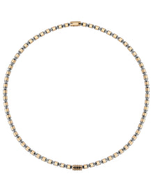 Lumen AC Necklace in 18kt Gold and Gun Metal with Black Diamonds