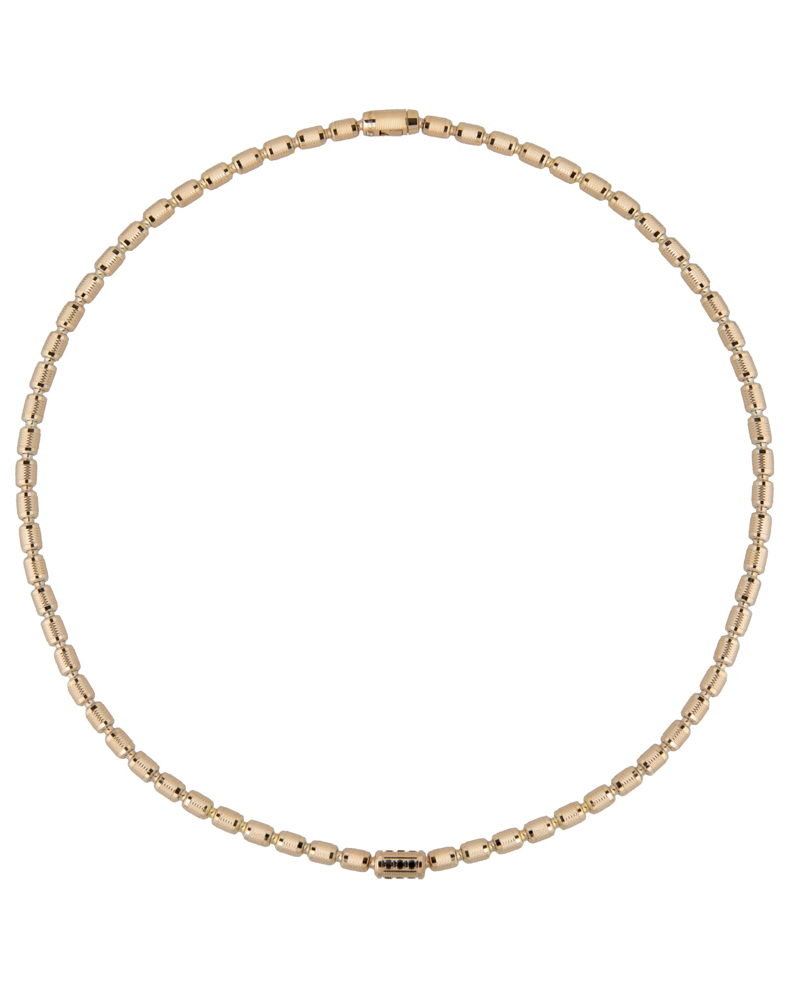Lumen AC Necklace in 18kt Gold and Black Diamonds