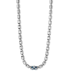 Lumen DC Necklace in 18kt White Gold and Sapphires