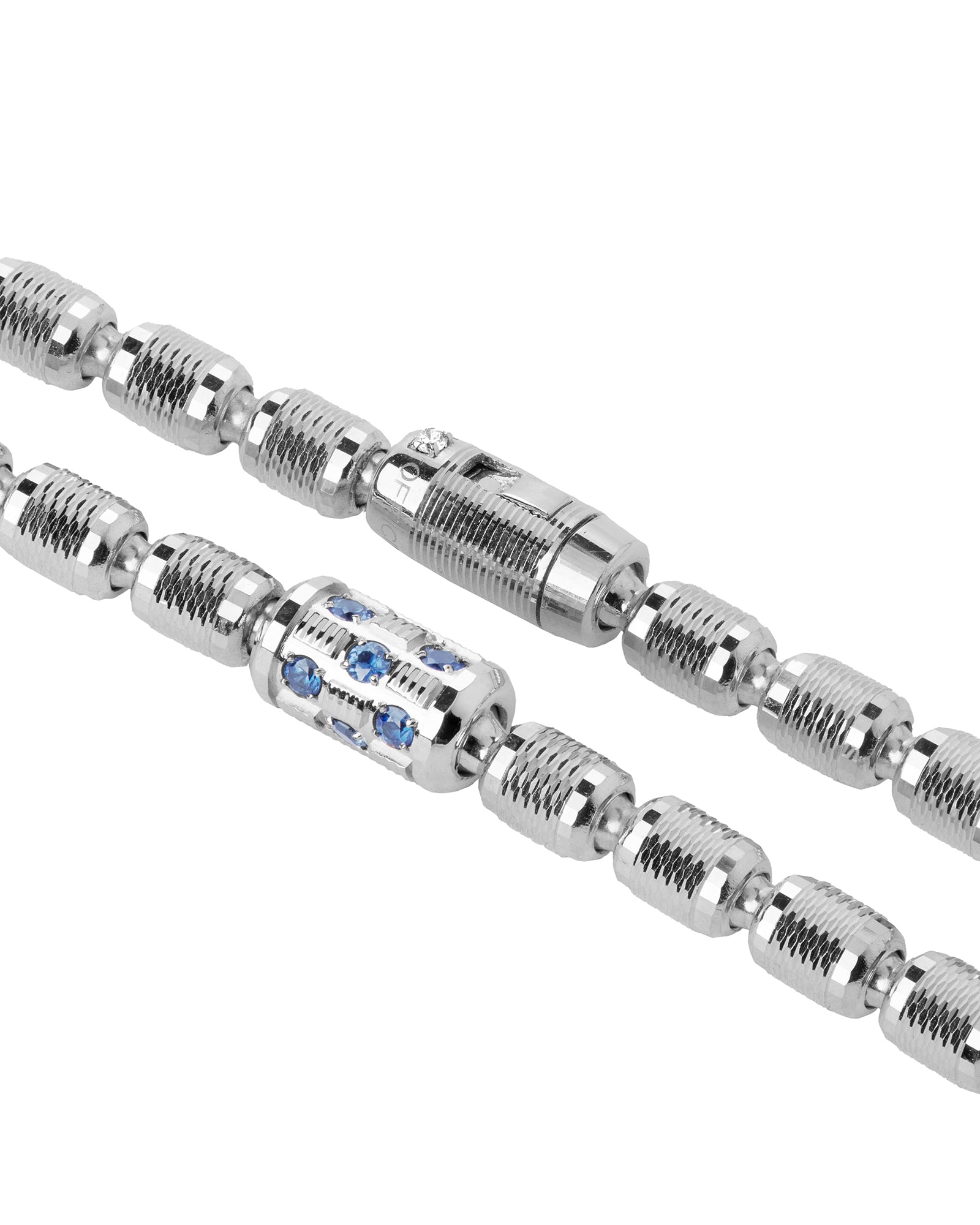 Lumen DC Necklace in 18kt White Gold and Sapphires