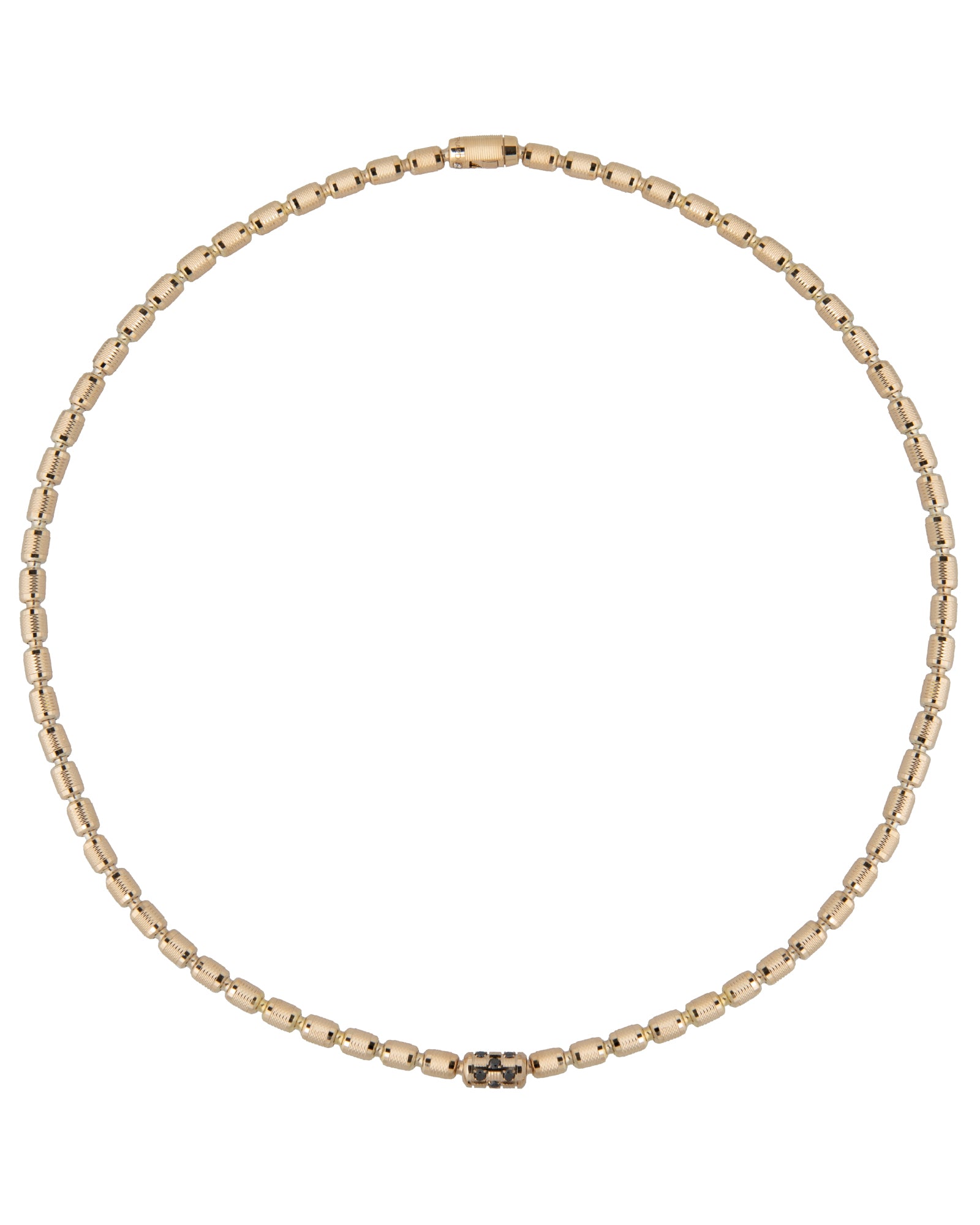 Lumen DC Necklace in 18kt Gold and Black Diamonds