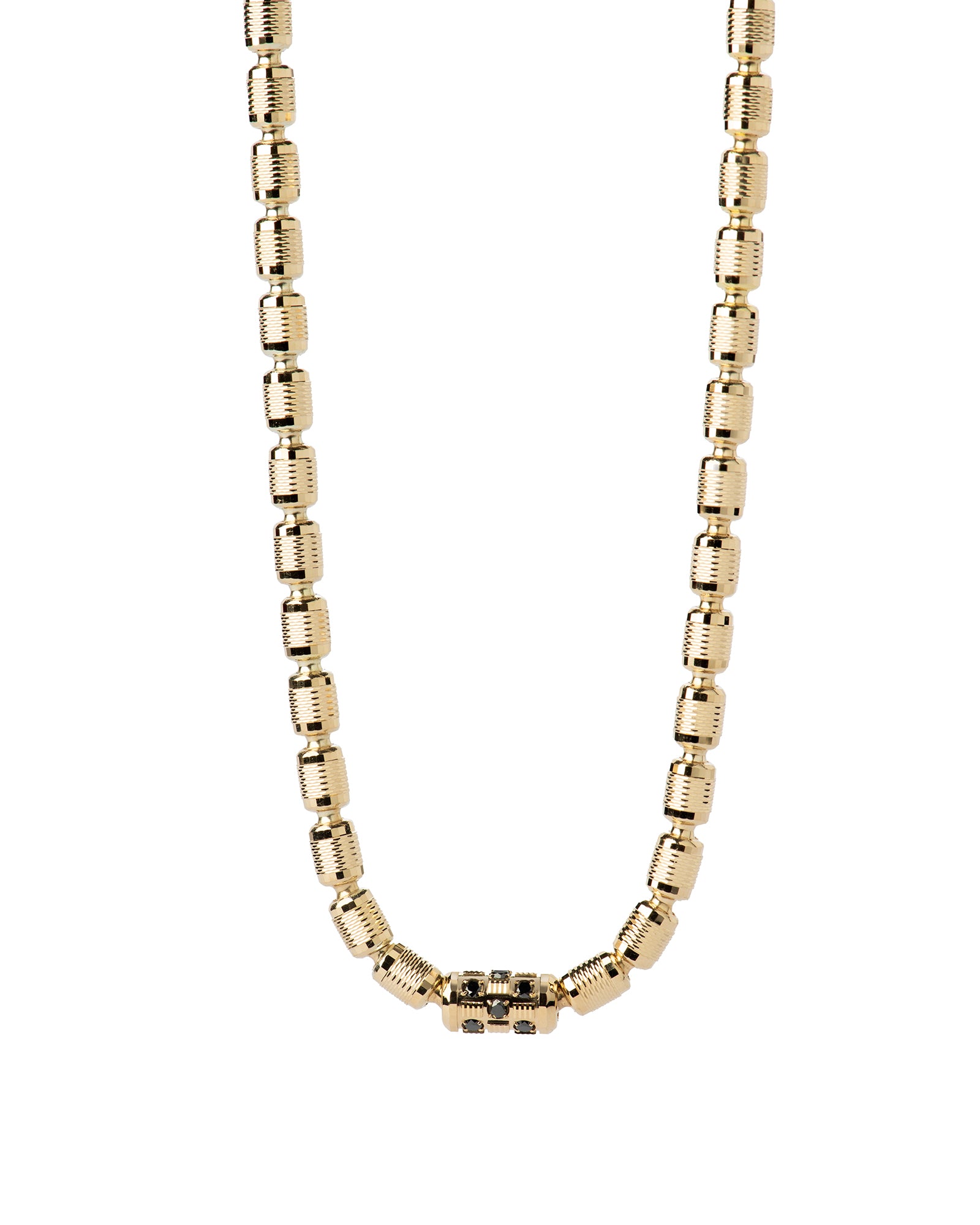 Lumen DC Necklace in 18kt Gold and Black Diamonds