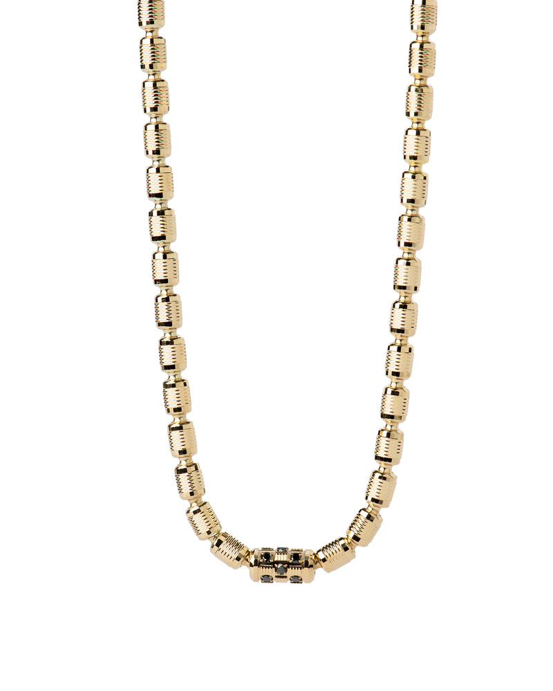 Lumen DC Necklace in 18kt Gold and Black Diamonds