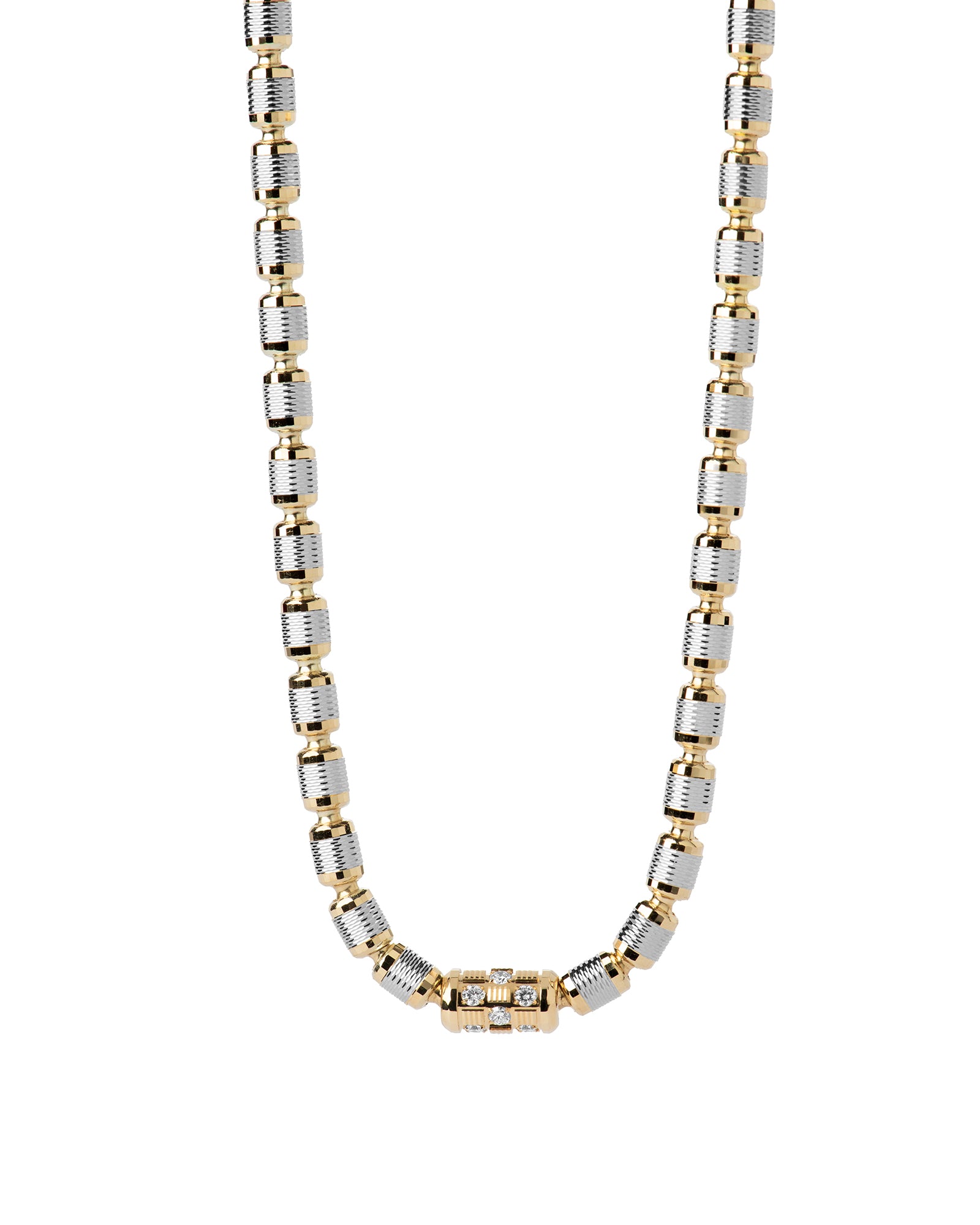 Lumen DC Necklace in 18kt Yellow and White Gold with Diamonds
