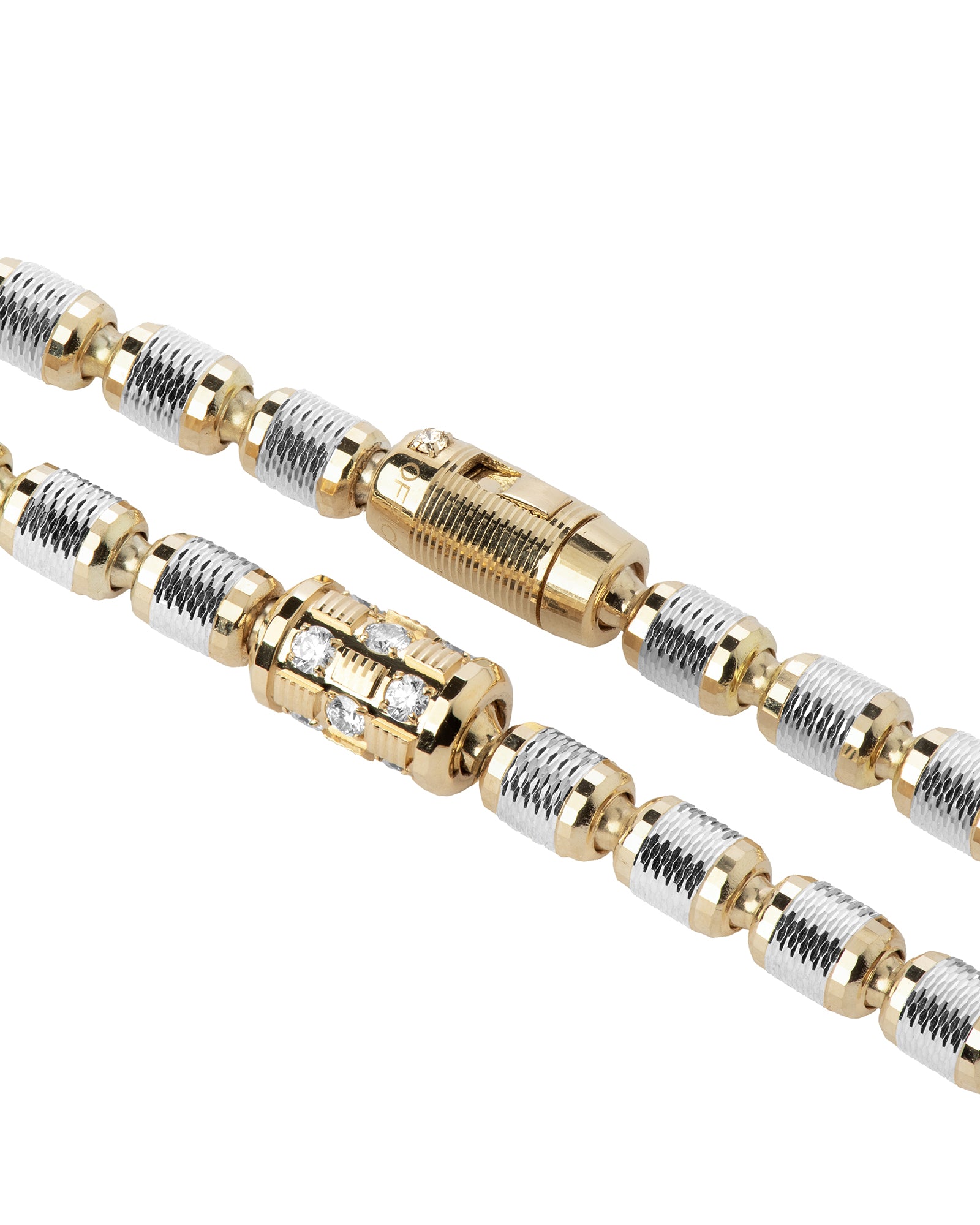 Lumen DC Necklace in 18kt Yellow and White Gold with Diamonds