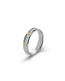 Lumen Ring in 18kt Yellow and White Gold with Diamonds