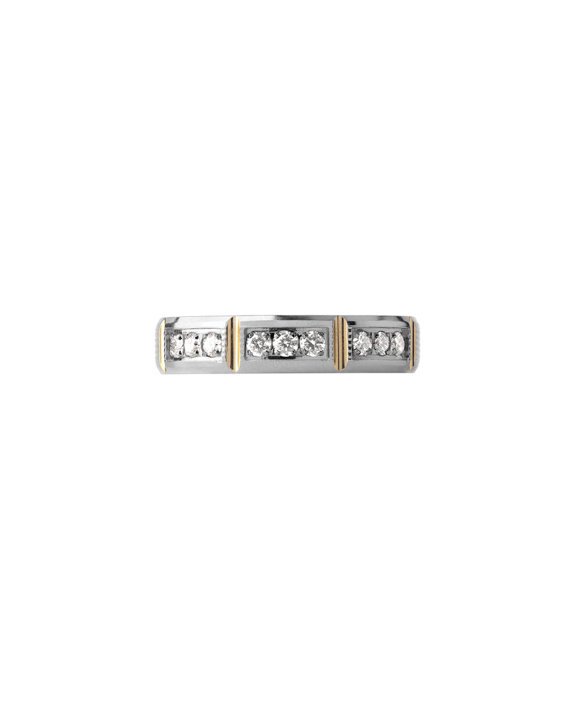 Lumen Ring in 18kt Yellow and White Gold with Diamonds