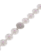 Mimosa Bracelet in 18kt White Gold and Pink Sapphires