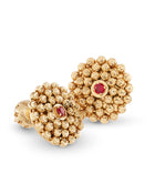 Mimosa Earrings in 18kt Gold and Rubies