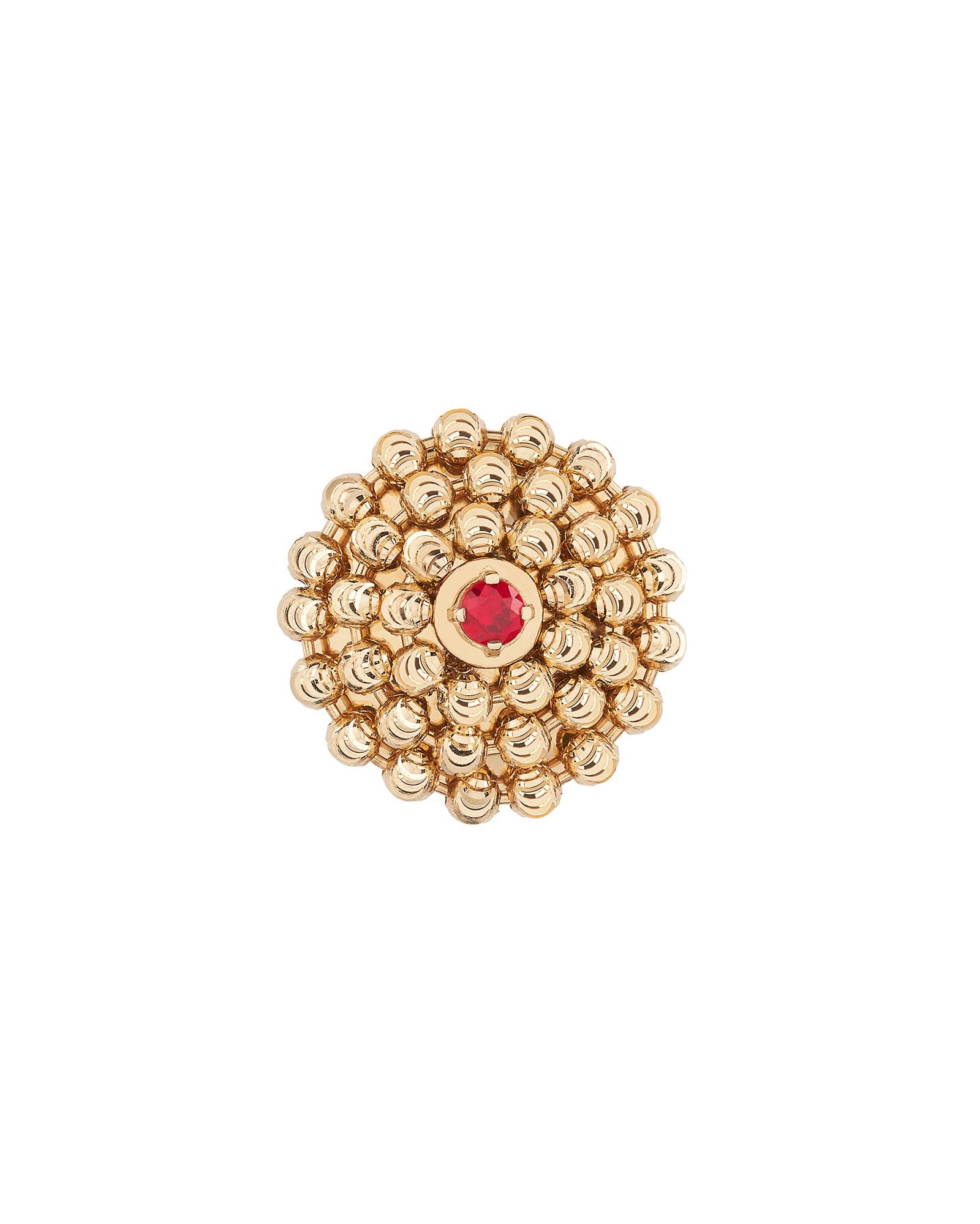 Mimosa Earrings in 18kt Gold and Rubies