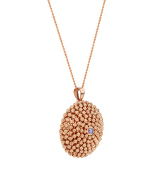 Mimosa Large Necklace in 18kt Rose Gold and Blue Sapphire