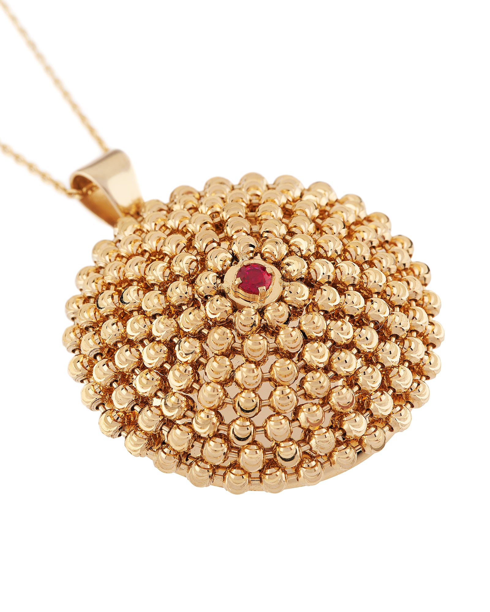 Mimosa Large Necklace in 18kt Gold and Ruby