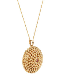 Mimosa Large Necklace in 18kt White Gold and Pink Sapphire