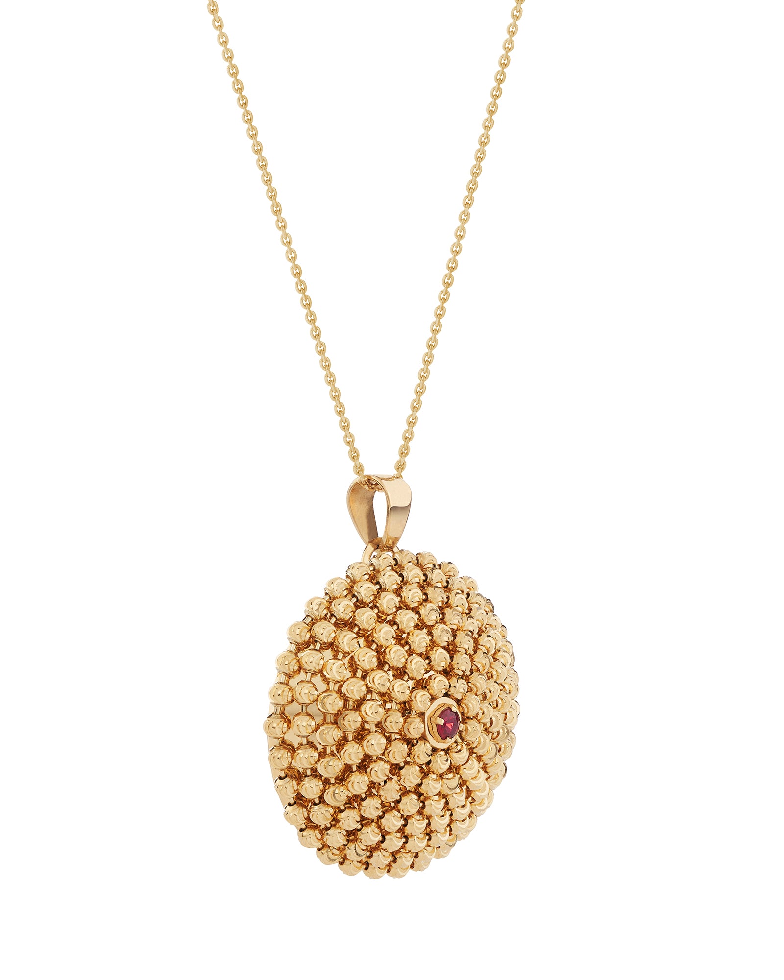 Mimosa Large Necklace in 18kt Gold and Ruby