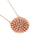 Mimosa Medium Necklace in 18kt Rose Gold and Blue Sapphire