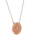 Mimosa Medium Necklace in 18kt Rose Gold and Blue Sapphire