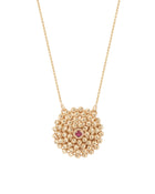 Mimosa Medium Necklace in 18kt Gold and Ruby