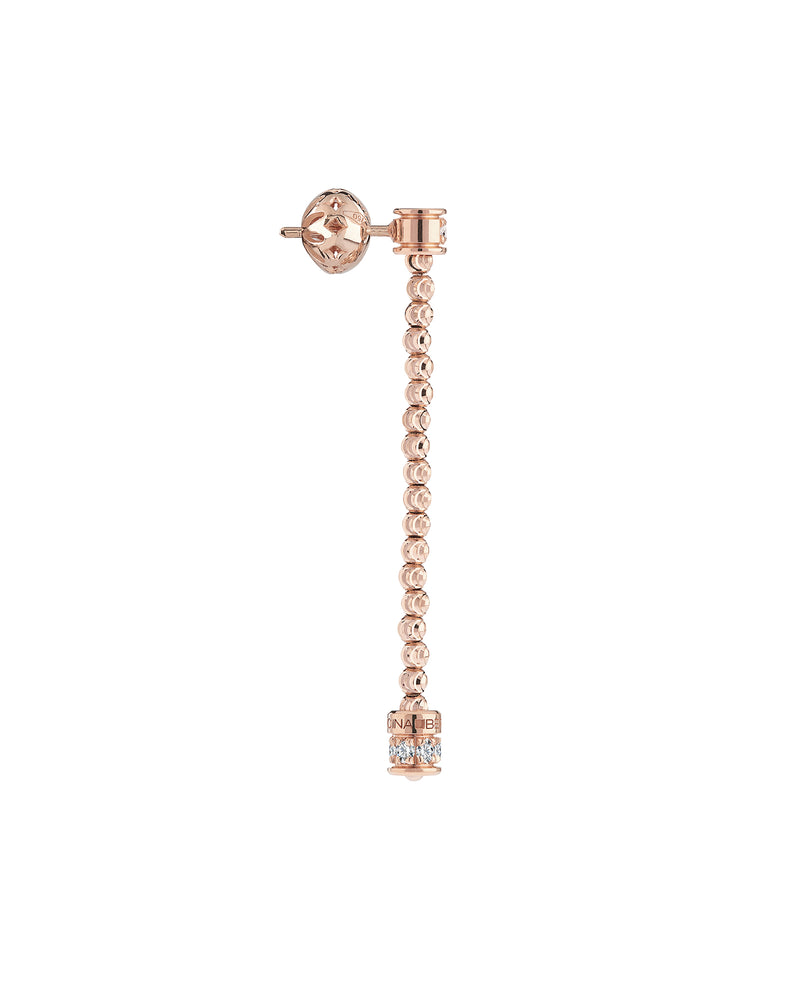 Moon Earrings in 18kt Gold and Rubies