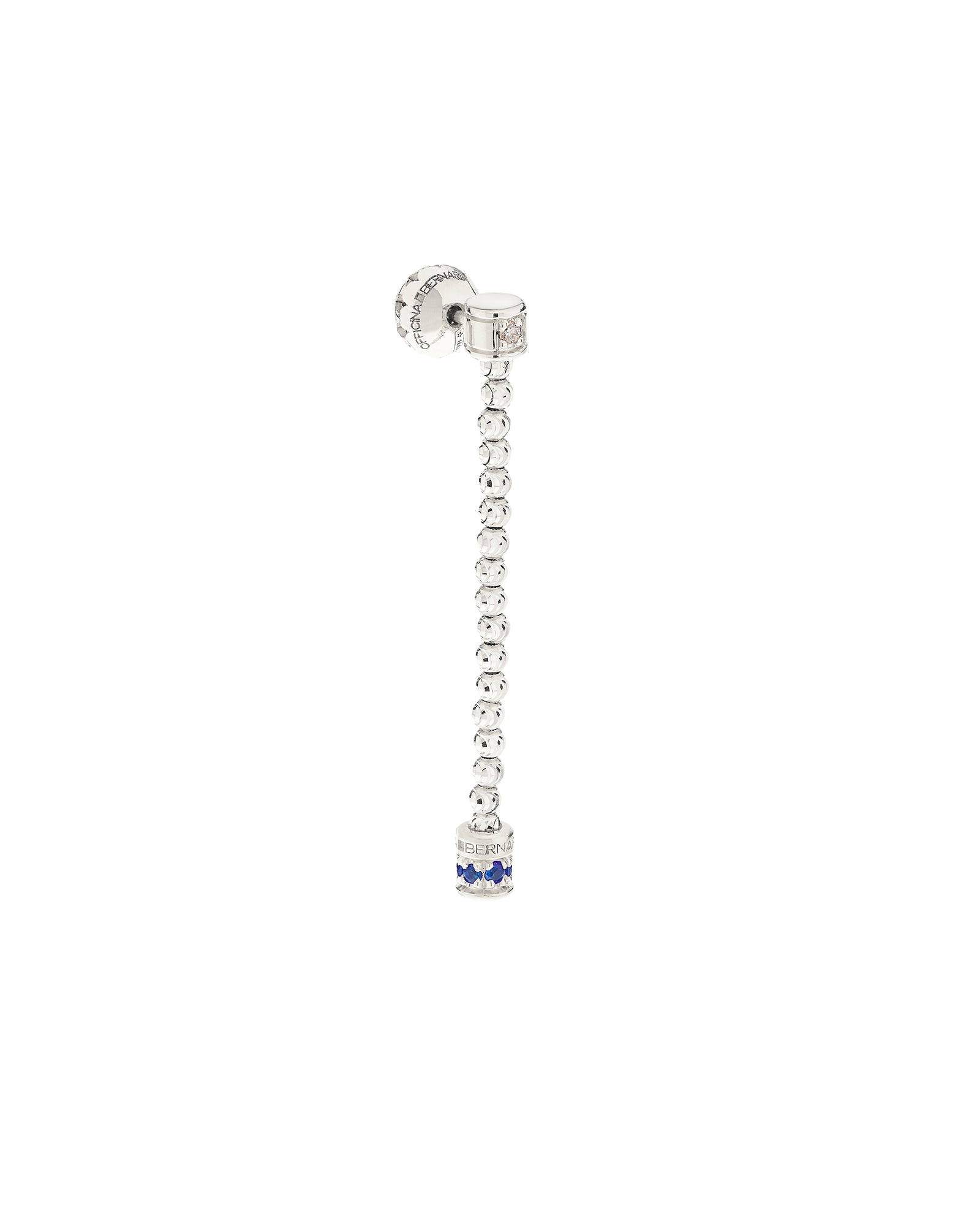 Moon Earrings in 18kt White Gold and Sapphires
