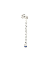 Moon Earrings in 18kt White Gold and Sapphires