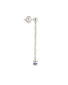 Moon Earrings in 18kt White Gold and Sapphires