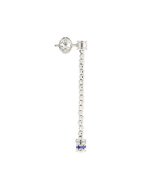 Moon Earrings in 18kt White Gold and Sapphires