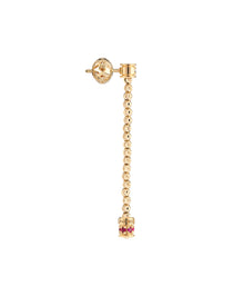 Moon Earrings in 18kt Gold and Rubies